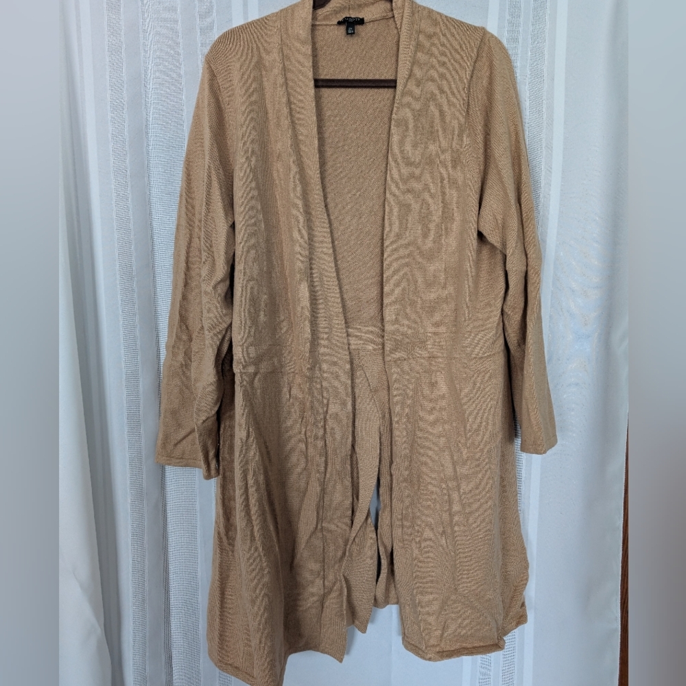 Talbot's Women's Tan Open Front Sweater